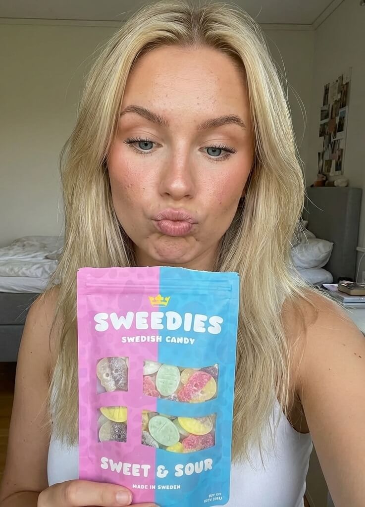 Satisfied customer rating for Sweedies gelatin-free imported candy mix.