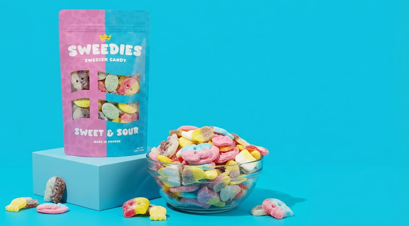 Sweedies authentic Swedish candy mix featuring viral BUBS.